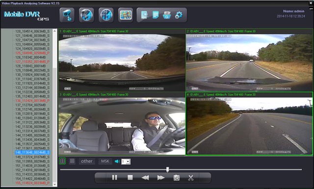 Active Fleet Driver Safety Camera test Cam1-PD Forward View, Cam2-ExCAM Forward View, Cam3-PD Driver, Cam4 ExCAM Rear 6 mobile video security surveillance onboard driver safety camera system