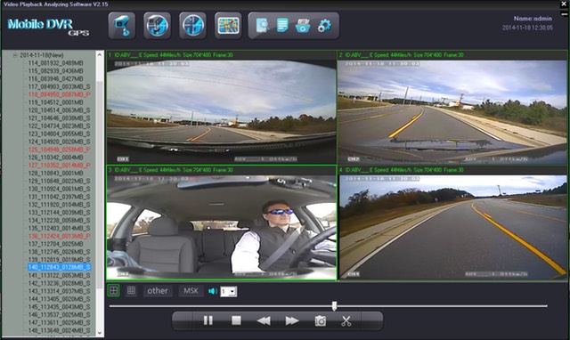 Active Fleet Driver Safety Camera test Cam1-PD Forward View, Cam2-ExCAM Forward View, Cam3-PD Driver, Cam4 ExCAM Rear 3 mobile video security surveillance onboard driver camera system