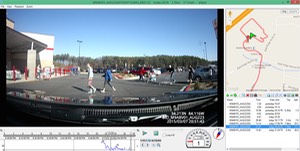 DBC-Pro Driver body worn personal video recorder police body camera sample screenshot  Driving sample 33 GUI with map