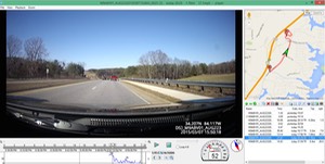DBC-Pro Driver body worn personal video recorder police body camera sample screenshot Driving sample Route Start & Finish