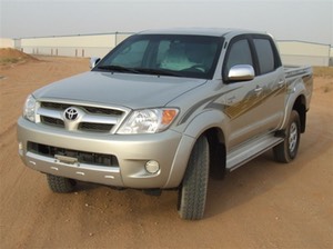 Armored Hilux B6 Afghanistan Front for explosion resistant and ballistic protected VIP armored vehicles