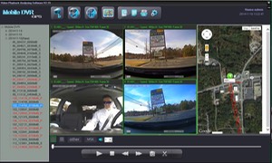 Safe Fleet Driver Training Device GUI Quad Screen Sat Map viewlow cost Pupil transportation child safety and security onboard vehicle video camera observation systems