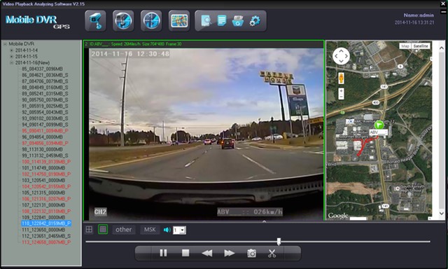 Safe Fleet Driver Training Device GUI Road Camera Full Screen w/ Sat Map view low cost Student transportation child safety and security onboard vehicle video camera observation systems