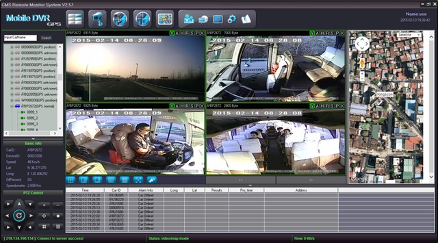 SD4C Live View 3G video streaming city transit bus surveillance camera system satellite view