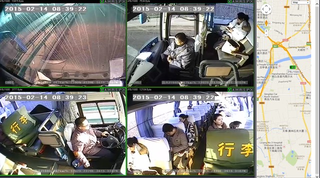 SD4C Live View real time video observation streaming city transit bus surveillance camera system Full Screen View