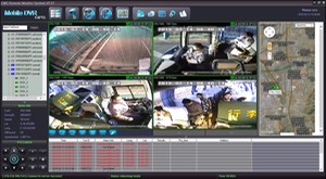 SD4C Live View vehicle video streaming public transit bus surveillance camera system Quad view with map 3