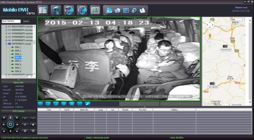 SD8C 3G version night vision cameras for Paratransit buses CMS GUI Para Transit bus Live View Video Streaming 3G cellular live GPS tracking